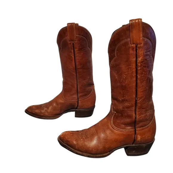 Tony Lama | Shoes | Vintage Tony Lama Brown Leather Cowboy  display picture 1